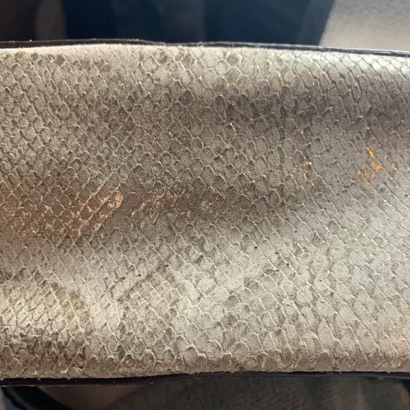 Coach Peyton Rose Gold Metallic Python Print with Gold and Tortoise Hardware - Picture 8 of 14